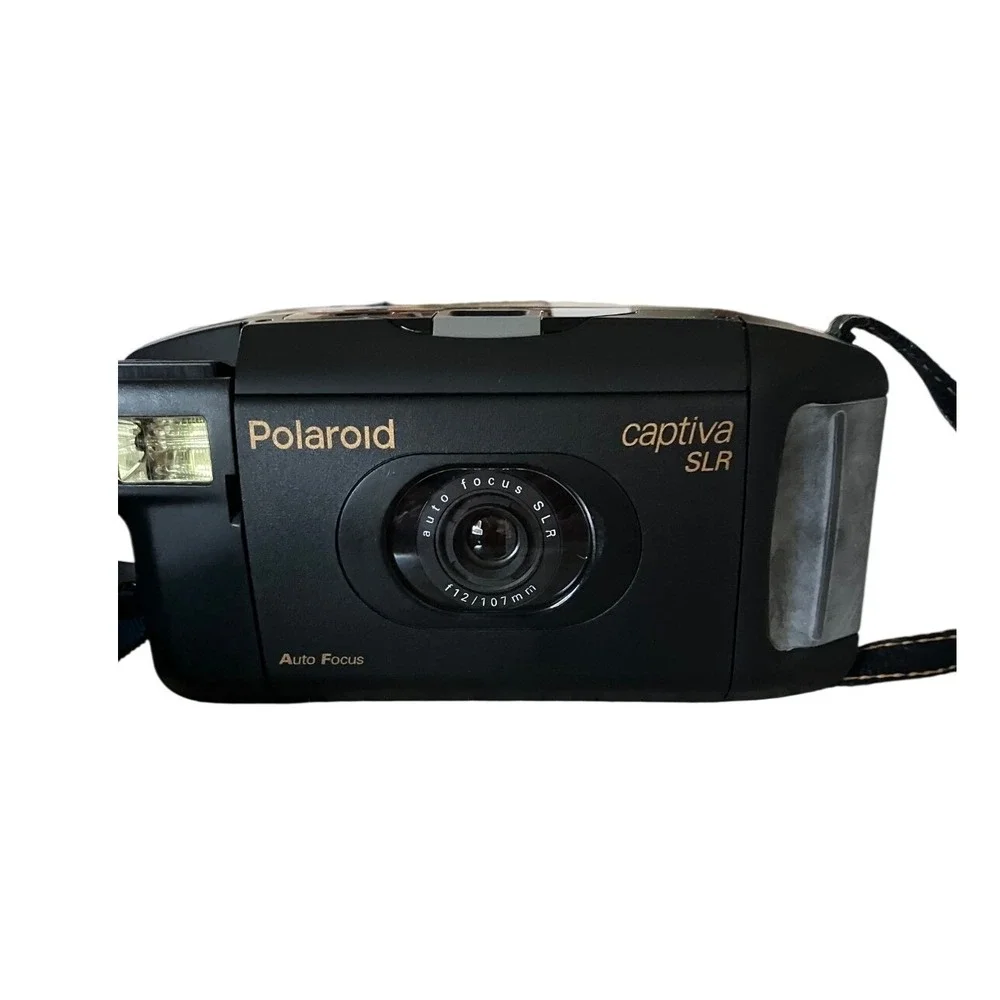 Polaroid Captiva SLR Instant Film Camera Auto Focus Black Samsonite Case Manual